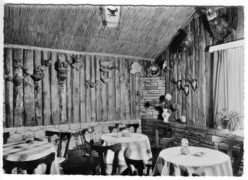 AK, Bad Salzschlirf, Grotten-Café "Erlengrund", Gastraum, um 1965