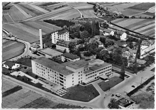 AK, Bad Dürkheim, Ev. Krankenhaus, Luftbildansicht, um 1970