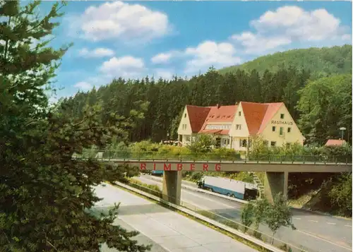 AK, Rimberg über Bad Hersfeld, Autobahn-Rasthaus Rimberg, 1968