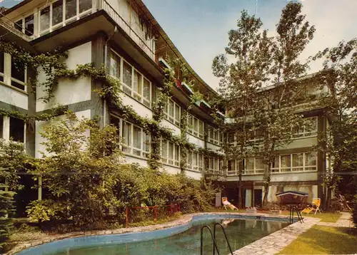 AK, Saarbrücken, Hotel am Triller, Gartenseite, um 1970