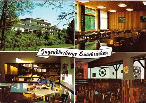 AK, Saarbrücken, Jugendherberge, vier Abb., um 1980