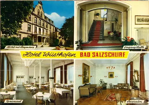 AK, Bad Salzschlirf, Hotel Wüsthofen, vier Abb., um 1975