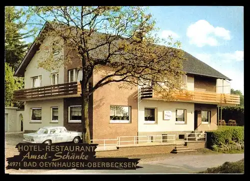 Prospekt, Bad Oeynhausen - Oberbecksen, Hotel "Amsel-Schänke", um 1968