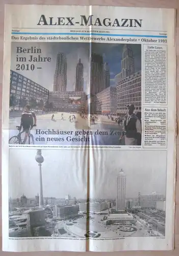 Berliner Zeitung, Beilage Oktober 1993 - Visionen - Berlin im Jahre 2010