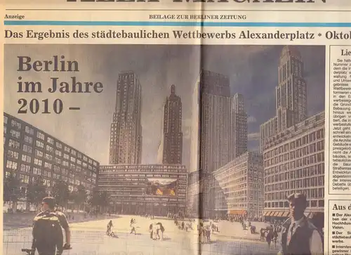 Berliner Zeitung, Beilage Oktober 1993 - Visionen - Berlin im Jahre 2010