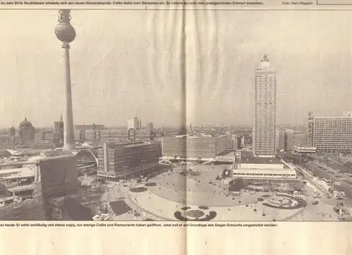 Berliner Zeitung, Beilage Oktober 1993 - Visionen - Berlin im Jahre 2010