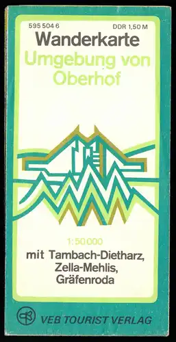 Wanderkarte, Umgebung von Oberhof, 1978