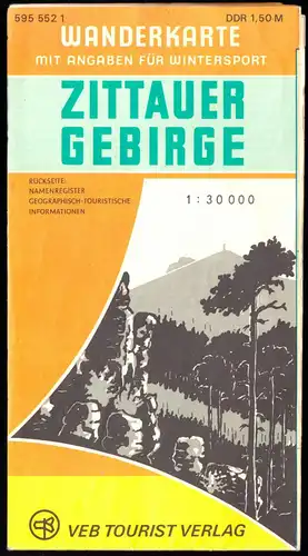Wanderkarte, Zittauer Gebirge, 1979
