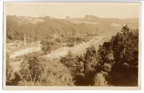 AK, Elbtal bei Bad Schandau, Echtfoto, bräunlich, 1929