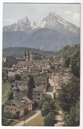 AK, Berchtesgaden, Teilansicht vom Nonnental gesehen, um 1920
