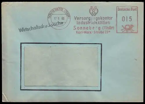 AFS, Versorgungskontor Industrietextilien, Sonneberg, o Sonneberg (Thür) 17.6.60