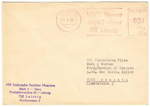 AFS, VEB TT Meerane, Werk 2 - Gera, PST Leisning, o Leisning, 732, 26.8.80