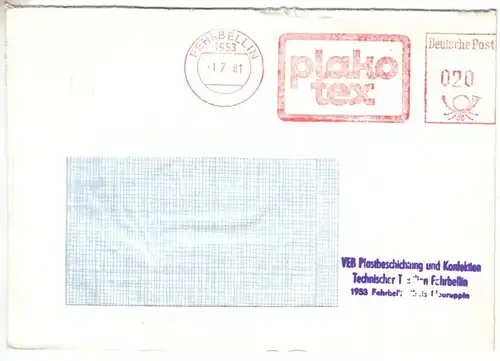 AFS, plakotex, o Fehrbellin, 1953, 1.7.81