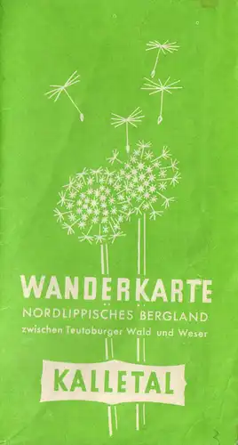 Wanderkarte, Nordlippisches Bergland, Kalletal, um 1965