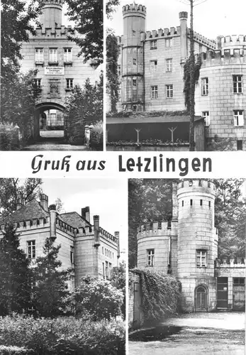 AK, Letzlingen, Kreiskrankenhaus Gardelegen, Abt. Letzlingen, vier Abb., 1973