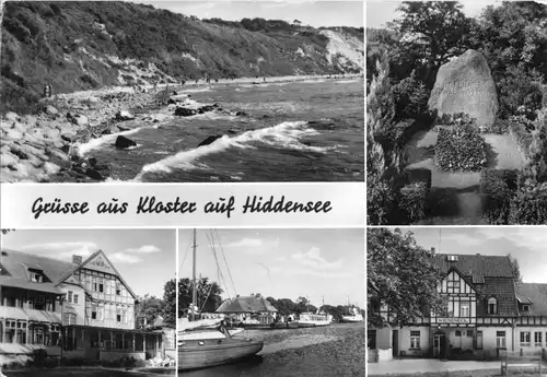 AK, Insel Hiddensee, Kloster, fünf Abb., 1983