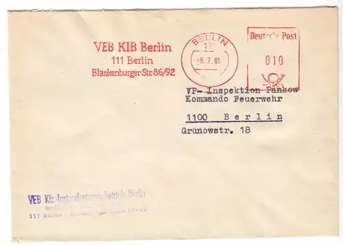 AFS, VEB KIB Berlin, 111 Berlin, Blankenburger Str. 86/92, o Berlin, 111, 8.7.81