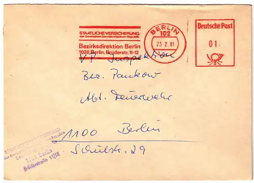 AFS, Staatliche Versicherung der DDR, BD Berlin, o Berlin, 102, 23.2.81