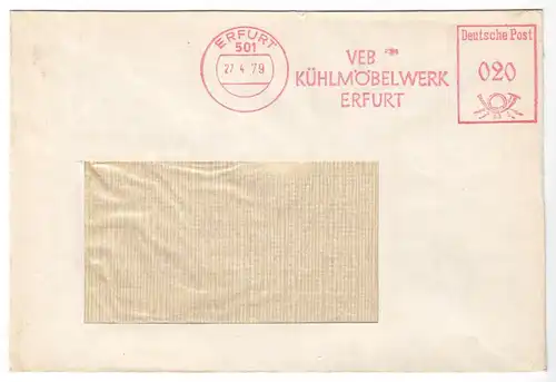 AFS, VEB Kühlmöbelwerk Erfurt, o Erfurt, 501, 27.4.79