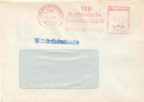 AFS, VEB Vogtländische Kunstlederfabrik ..., o Tannenbergsthal, 9656, 19.2.86