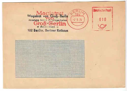 AFS, Magistrat von Groß-Berlin, o Berlin, 102, 2.5.74