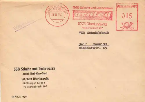 AFS, SGB Schuhe und Lederwaren groled, ..., o Oberlungwitz, 9273, 19.8.82