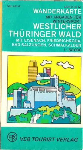 Wanderkarte, Westlicher Thüringer Wald, 1980