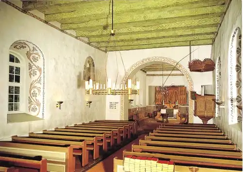 AK, Norderbrarup, Ev-luth. Kirche St. Marien, Innenansicht 2, um 1990