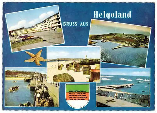 AK, Nordseebad Insel Helgoland, Gruß aus Helgoland, fünf Abb., 1969