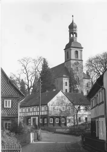 Echtfoto im AK-Format, Großschönau, Dorfkirche, 1970