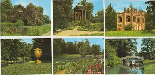Mäppchen mit 9 [3 + 6] kleinen Fotos, Wörlitz, Park, 1979 , Format: 9,7 x 7 cm