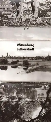 Mäppchen mit 10 [7+3] kleinen Fotos, Wittenberg Lutherstadt, 1975, 9 x 7  cm