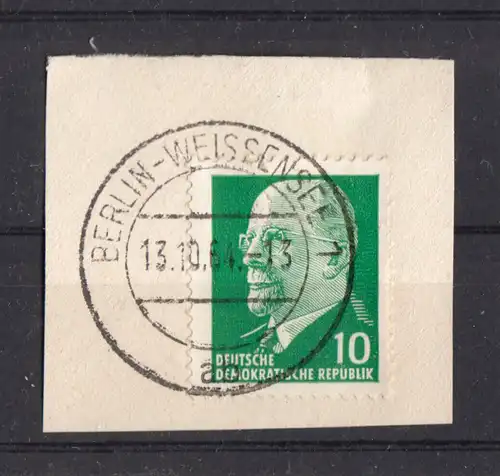 Briefstück, Michel-Nr.: DDR 846, EF, Berlin-Weissensee 1, 13.10.64, UB: ab