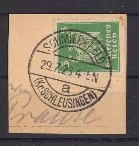 Briefstück, Michel-Nr.: DR 356 EF, Schmiedefeld (Kr. Schleusingen), 29.7.26