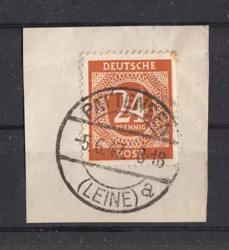 Briefstück, Michel-Nr.: Einheit 926, EF, Pattensen (Leine), 5.6.47, EDSt, UB a