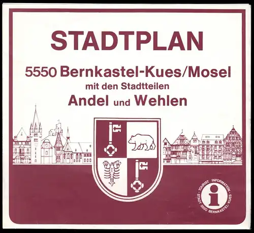 Stadtplan, Bernkastel-Kues mit Andel und Wehlen, 1980