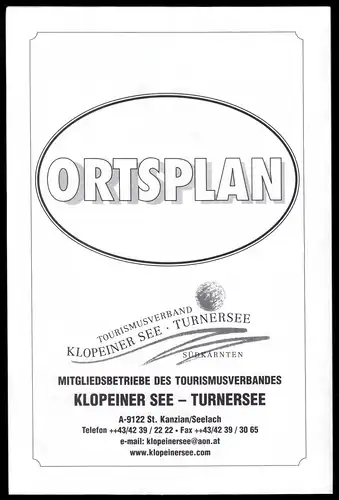 Ortsplan, Tourismusverband Klopeiner See - Turnersee, um 2000