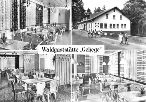 AK, Brotterode Thür., Waldgaststätte "Gehege", vier Abb., 1983