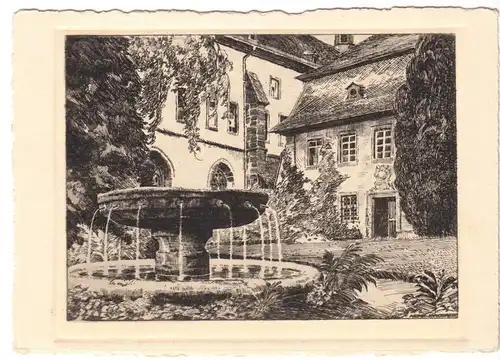 AK, Eltville a. Rhein, Kloster Eberbach, Der Klostergarten, um 1950