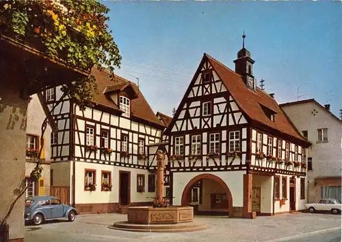AK, Schriesheim a.d. Bergstraße, Historisches Rathaus, um 1970