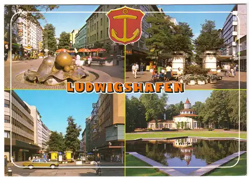 AK, Ludwigshafen, vier Abb., gestaltet, 1994