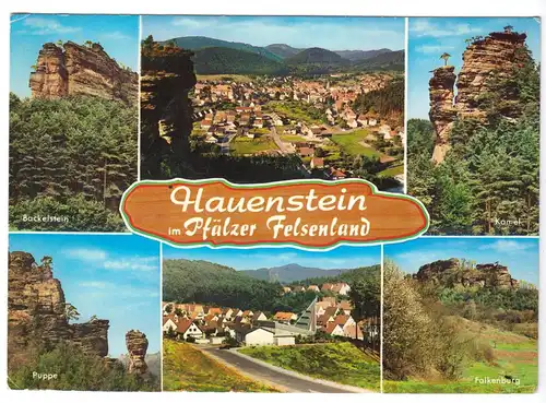 AK, Hauenstein Pfalz, Pfälzer Felsenland, sechs Abb., 1982