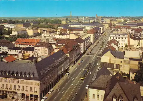 AK, Darmstadt, Blick auf die Rheinstraße, 1974