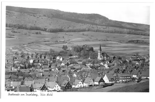 AK, Brotterode Thür., Gesamtansicht mit Kirche, um 1950