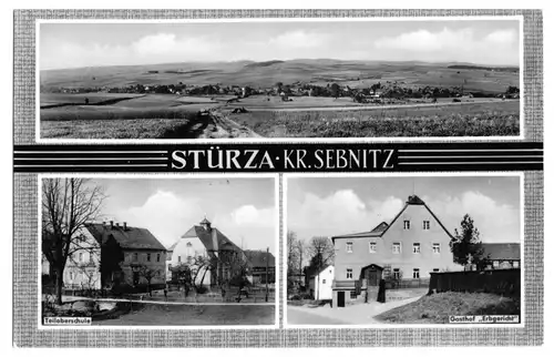 AK, Stürza Kr. Sebnitz, drei Abb., gestaltet, 1965