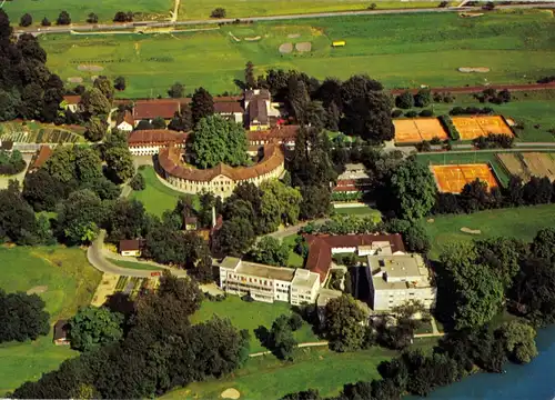 AK, Schinznach-Bad, Luftbild-Teilansicht, um 1985