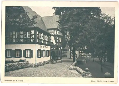 AK, Koblenz, Das Weindorf zu Koblenz, 1928