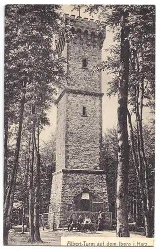 AK, Albert-Turm auf dem Iberg im Harz, 1928