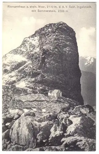 AK, Saalfelden, Österreich, Riemannhaus a. stein. Meer, um 1912