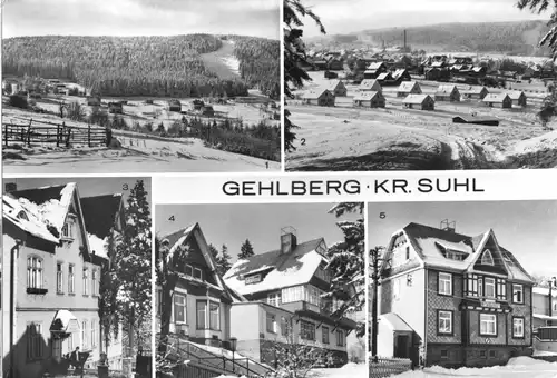 AK, Gehlberg Kr. Suhl, fünf Winteransichten, 1979